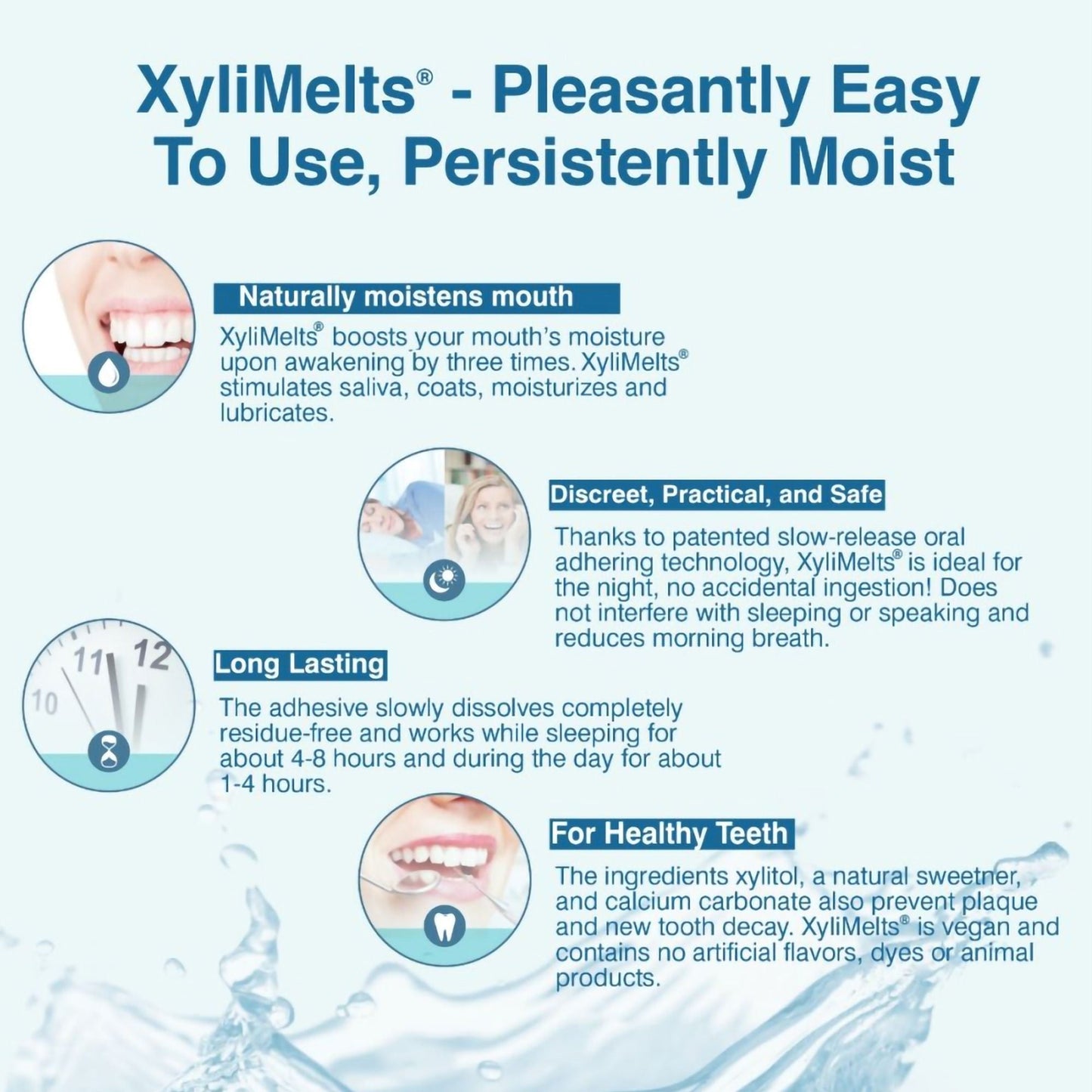 OraCoat® XyliMelts® Dry Mouth Stick-On Melts Slightly Sweet