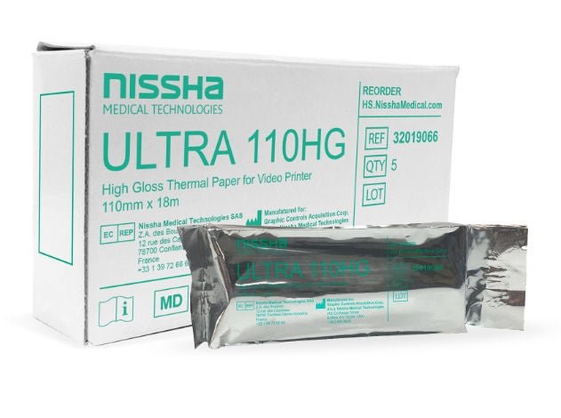 Nissha Ultrasound Video Paper Roll High Gloss Without Grid