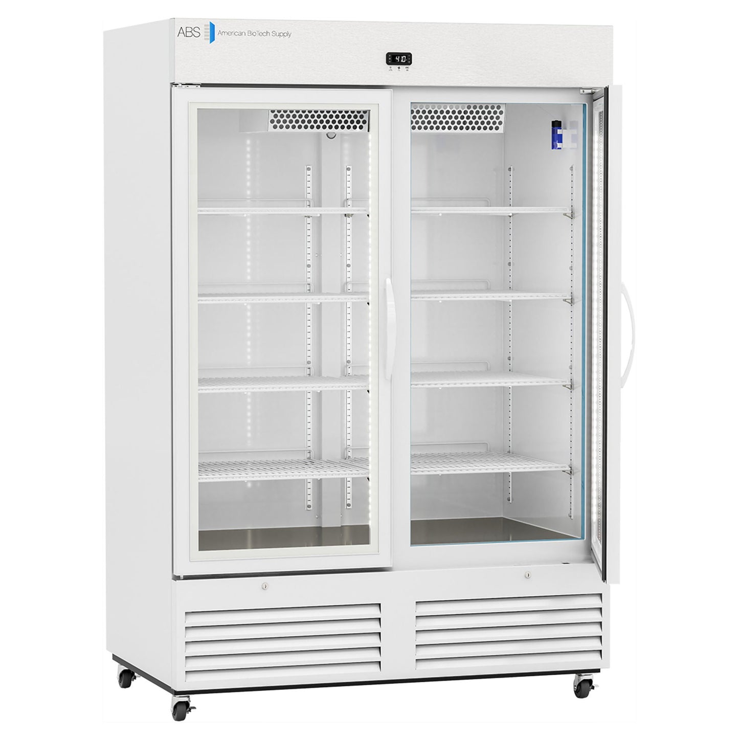 ABS Upright Refrigerator Pharmaceutical 49 cu. ft. 2 Glass Swing Doors Cycle Defrost
