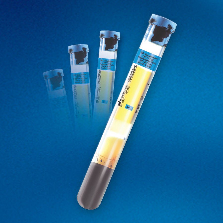 BD Vacutainer CPT Cell Preparation Tube Sodium Heparin / Separator Gel Additive Conventional Closure Glass Tube
