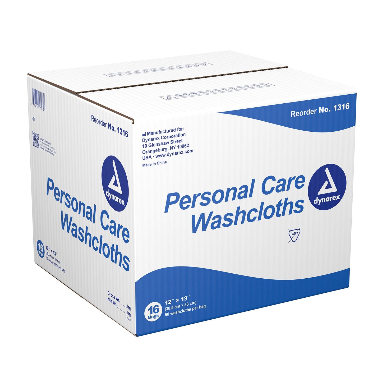 dynarex® Personal Care Washcloth, Disposable