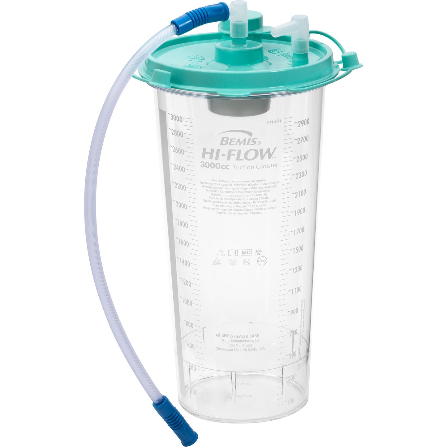 Hi-Flow™ Rigid Suction Canister for use with Bemis Quick-Drain™ Systems