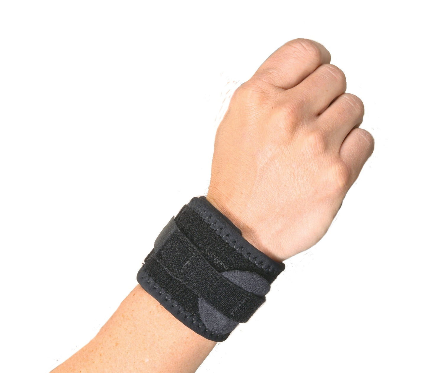 "Squeeze" Ulnar Compression Wrap Wrist Support Wraparound / Wristlet Neoprene Left or Right Wrist Black