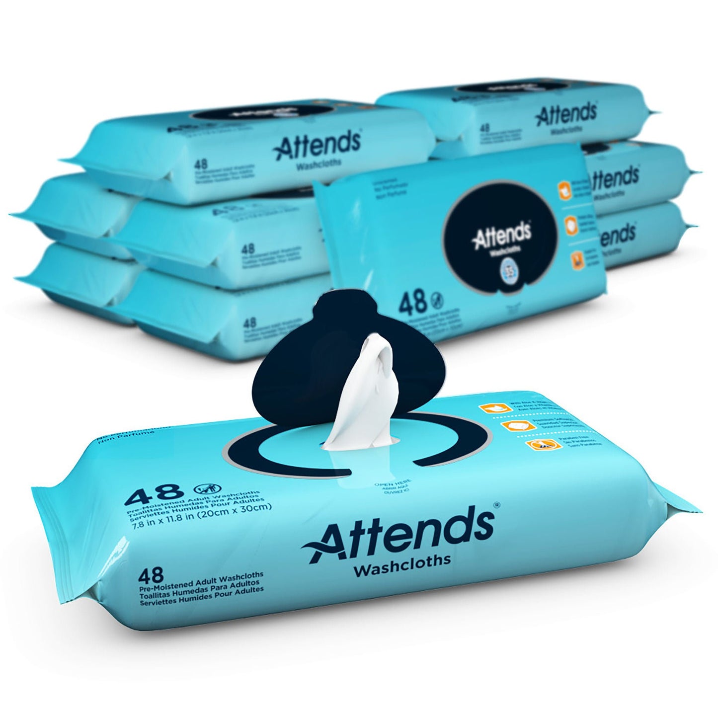 Attends® Unscented Personal Cleansing Wipe