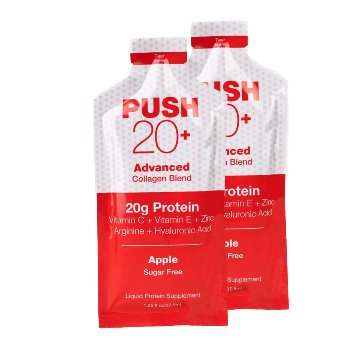 PUSH 20+ Oral Supplement Apple Flavor Liquid Individual Packet