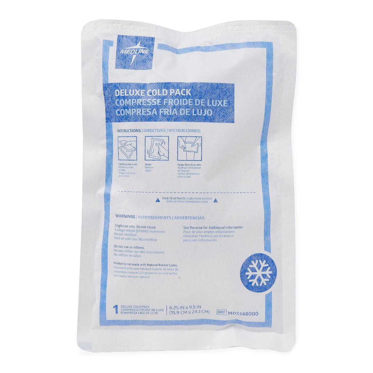 Medline Deluxe Instant Cold Pack with Cover General Purpose Disposable