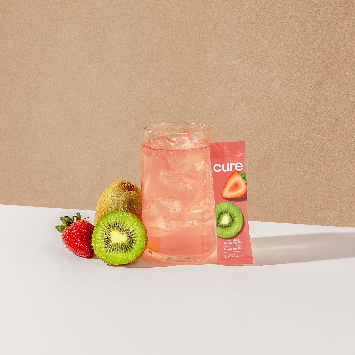 Cure Electrolyte Drink Mix, Strawberry Kiwi, 7.7-gram Packets