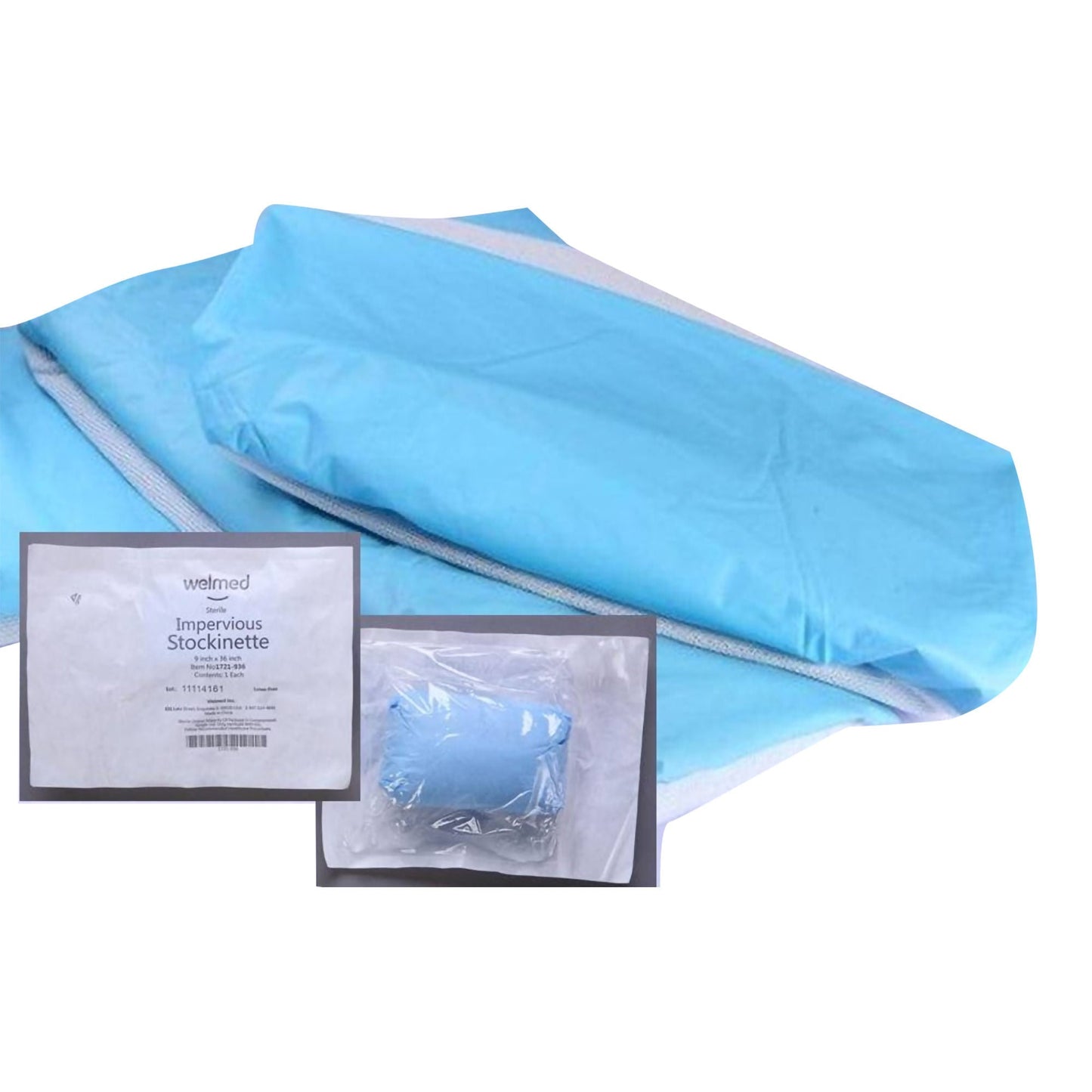 Welmed Surgical Stockinette, Blue / White