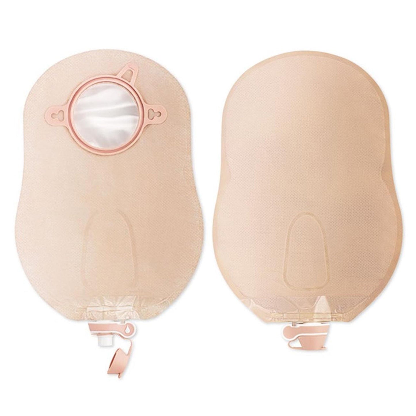 New Image™ 18404 Two-Piece Transparent Urostomy Pouch, Flange, Blue Match