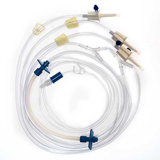 TrueCare Trifurcated Transfer Set Non-DEHP Vented Large Bore
