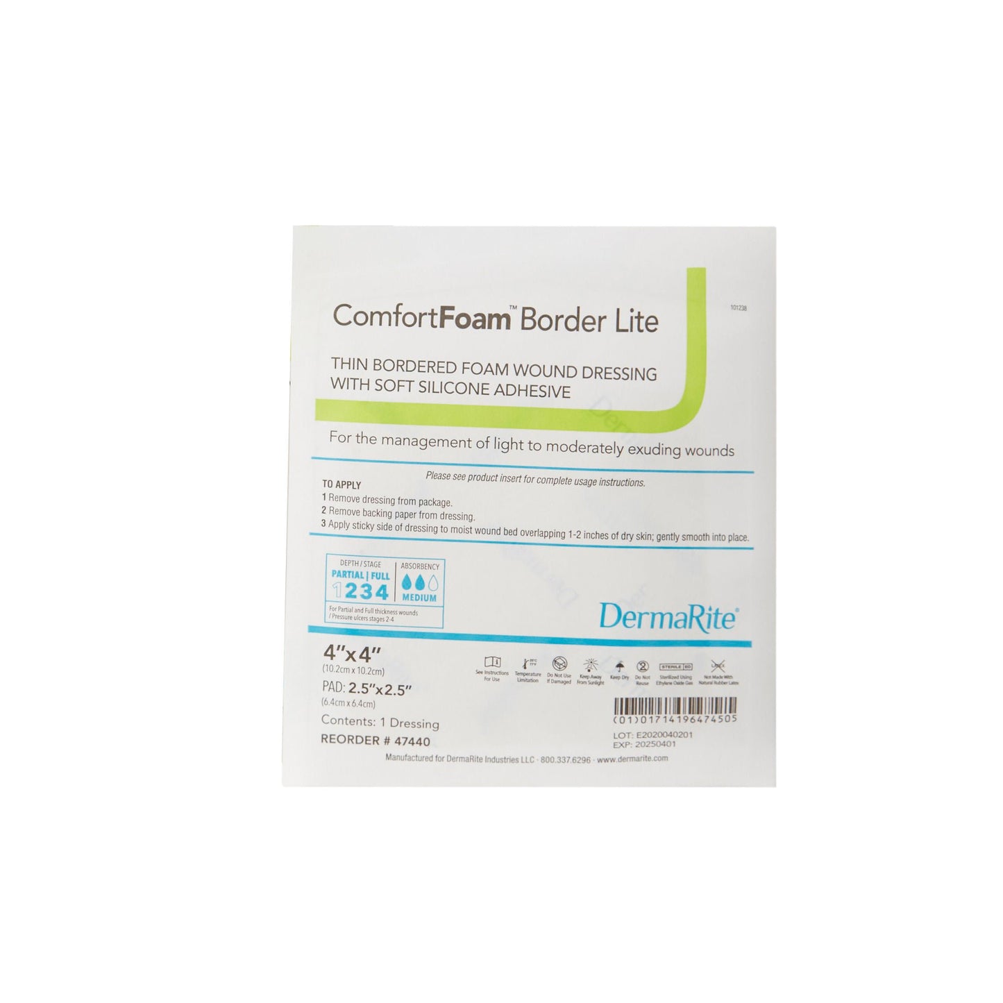 ComfortFoam™ Border Lite Thin Bordered Foam Wound Dressing