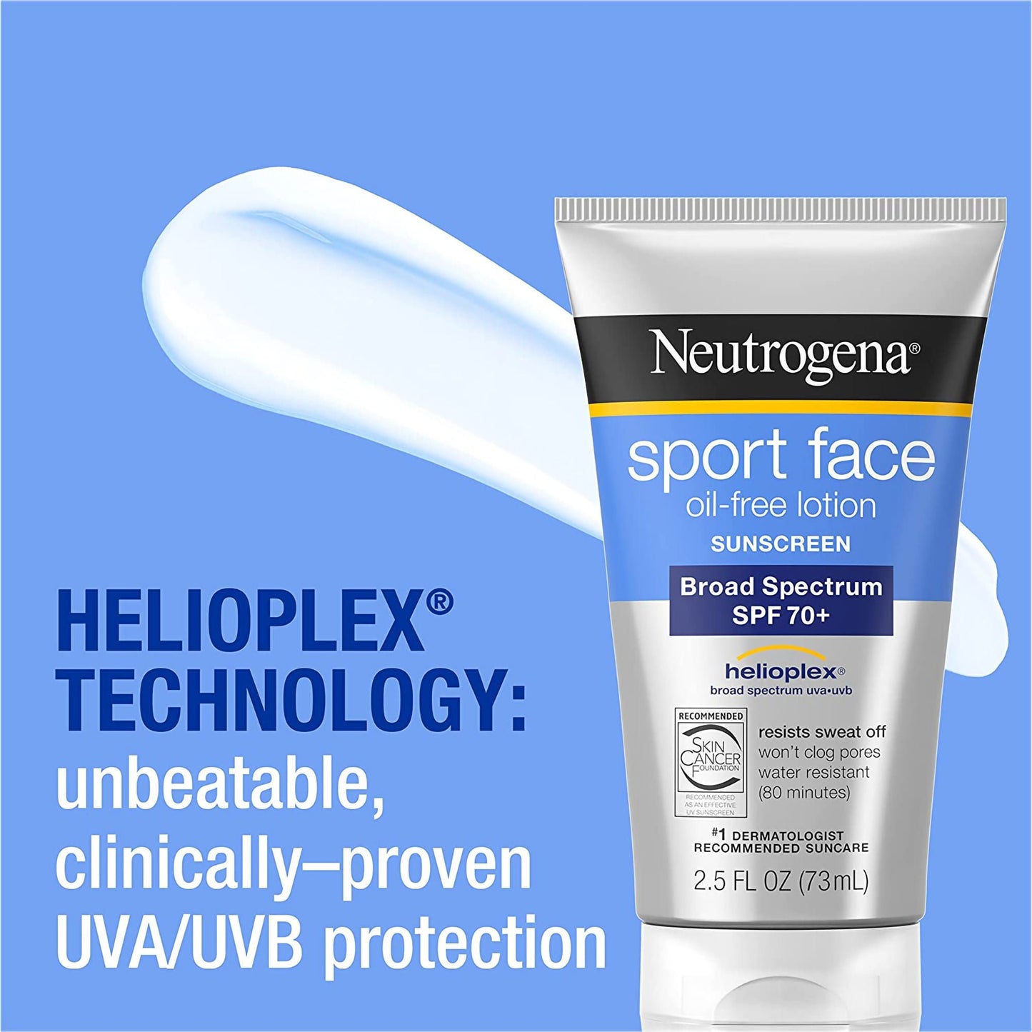 Neutrogena® Sport Face Oil-Free Sunscreen SPF 70+