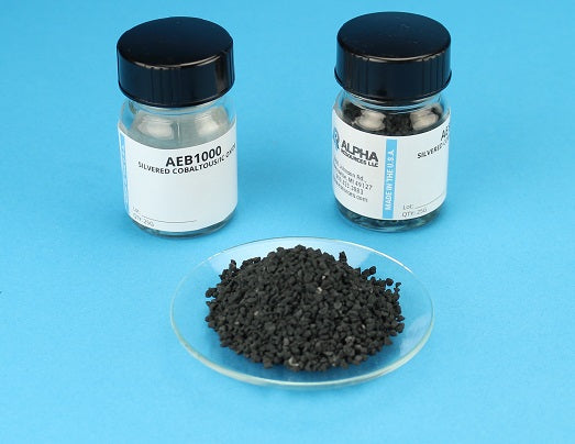 Cobaltous/ic Oxide Silvered Granular (0.85-1.7mm) - Alpha Resources part AEB1000 (replaces Costech 011007)