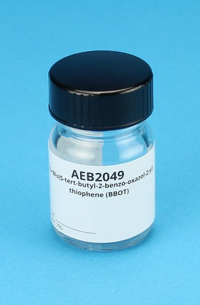 25-(Bis(5-tert-butyl-2-benzo-oxazol-2-yl) thiophene (BBOT) (OAS) (C= 72.56%, H= 6.11%, N= 6.49%, O= 7.41%, S= 7.40%) - Alpha Resources part AEB2049 (replaces LECO 502-654)