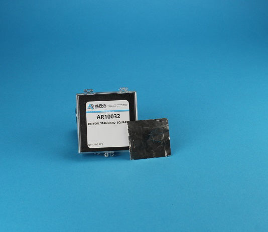 Tin Foil Squares, 37mm X 37mm - Alpha Resources part AR10032 (replaces Elementar 200005722)
