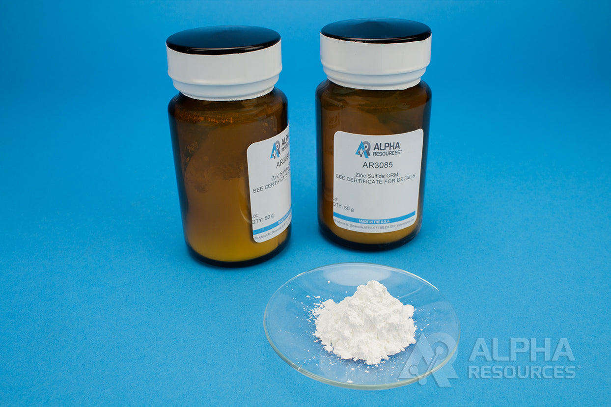 Zinc Sulfide CRM - Alpha Resources part AR3085 (replaces LECO 502-085)