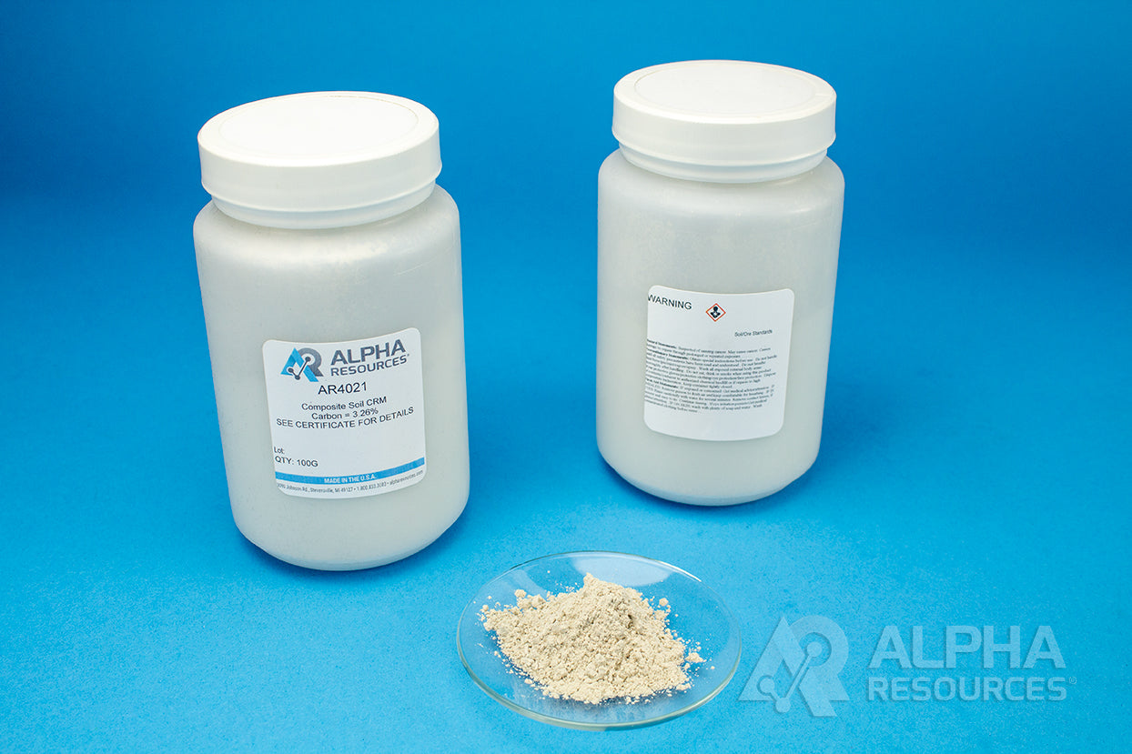 Carbon in Composite Soil CRM (C=3.26%) - Alpha Resources part AR4021 (replaces LECO 502-308)