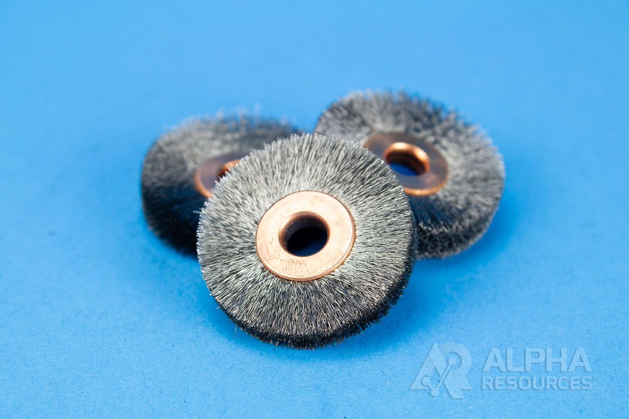 Stainless Steel Brush, No Slot, Fine Wire - Alpha Resources part AR518 (replaces LECO 604-518)