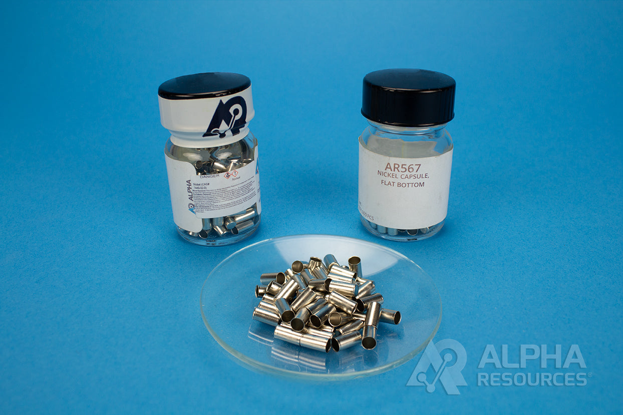 Smooth Wall Nickel Capsule (H= 7mm, OD= 3.5mm) Flat Bottom - Alpha Resources part AR567 (replaces ELTRA 90257)