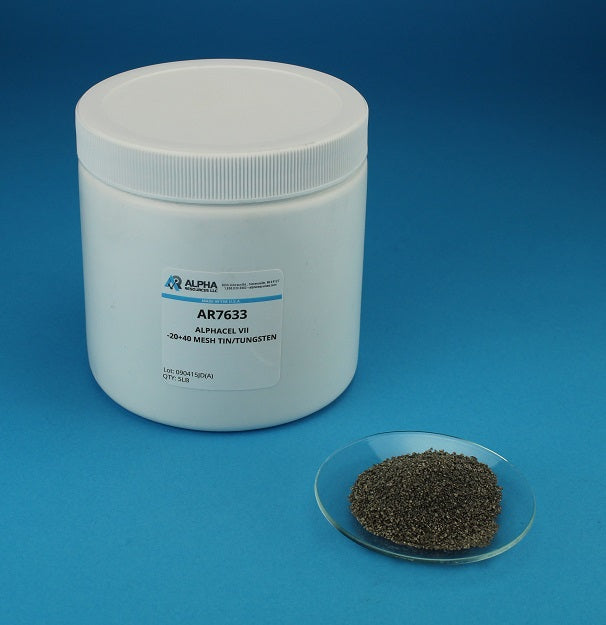 Discontinued - PLEASE SEE AR008 opr AR008B (Alphacel VII, -20+40 Mesh Tin/Tungsten) - Alpha Resources part AR7633 (replaces LECO 501-008)