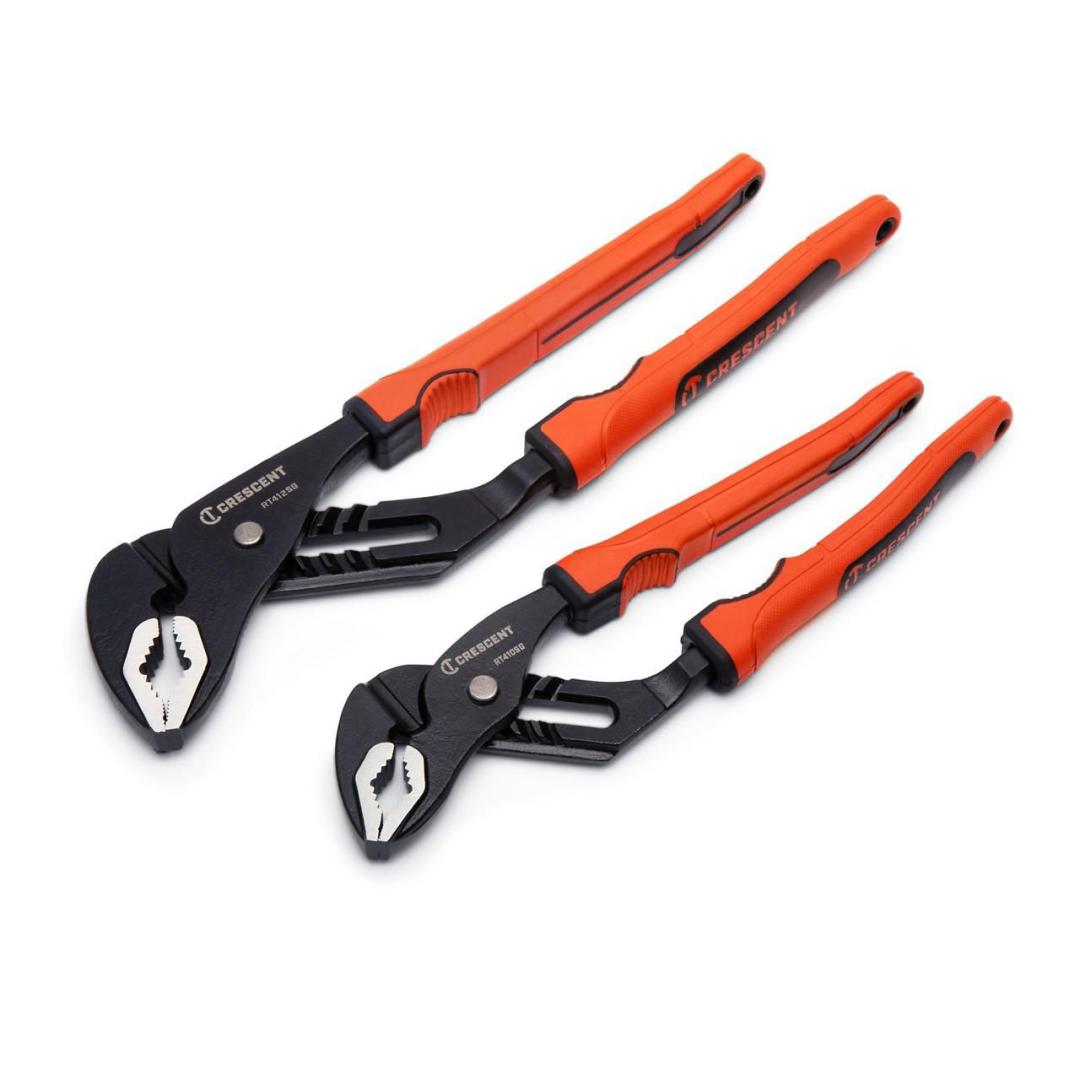 Crescent 2 Piece Grip Zone™ V-Jaw Tongue & Groove Plier Set with Dual Material Rawhide Handle RT400SGSET2R-05
