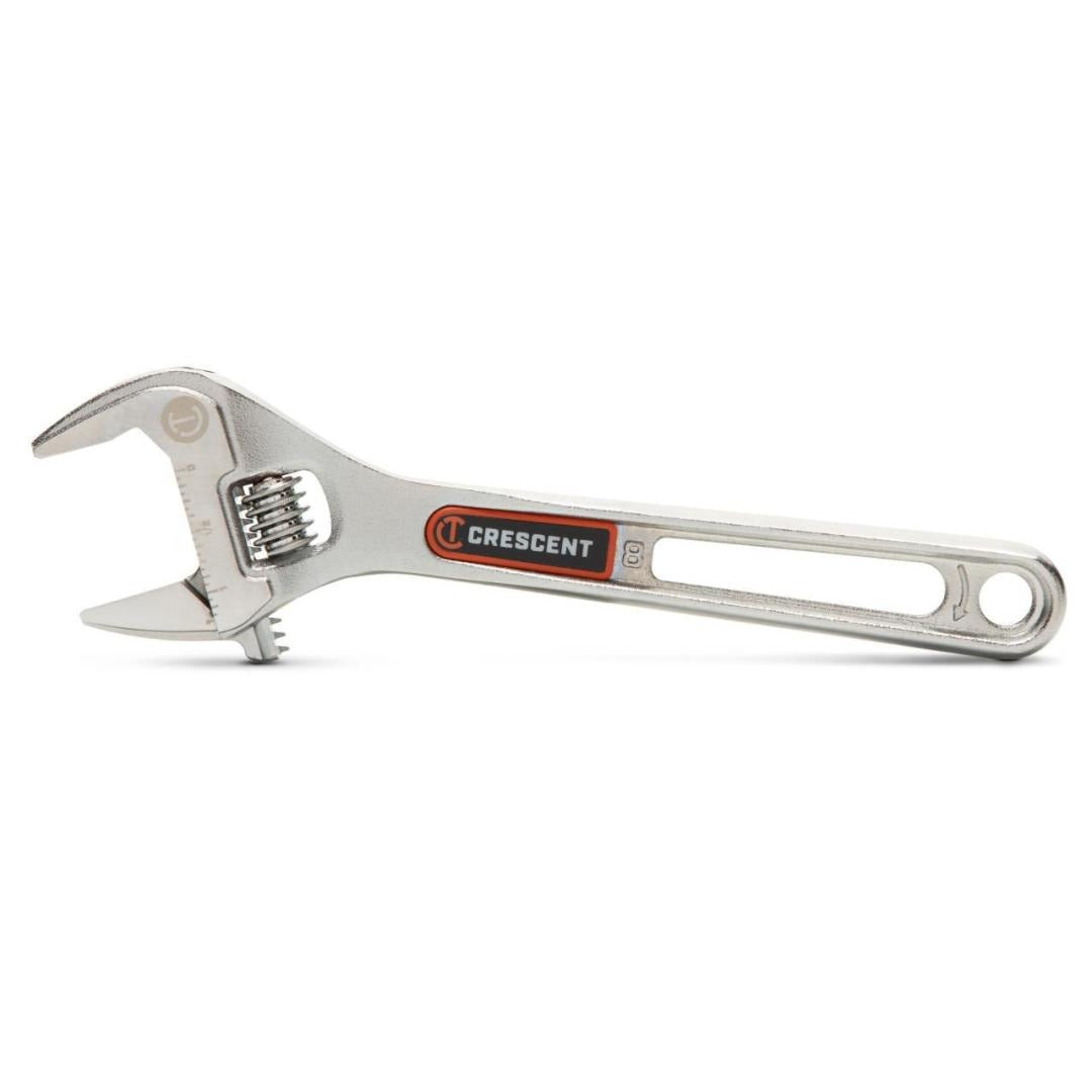 Crescent 8" Chrome Adjustable Wrench with Quick-Fit-Jaw AC38VS