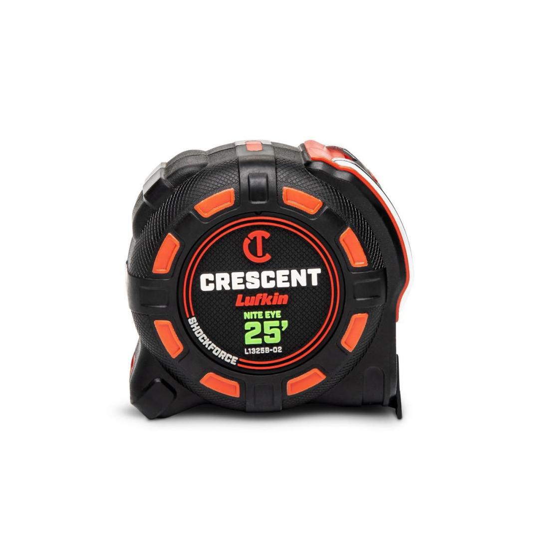 Crescent 2 Pack 1-1/4" x 25' SHOCKFORCE NITE EYE™ Tape Measure L1325BSET2V-02