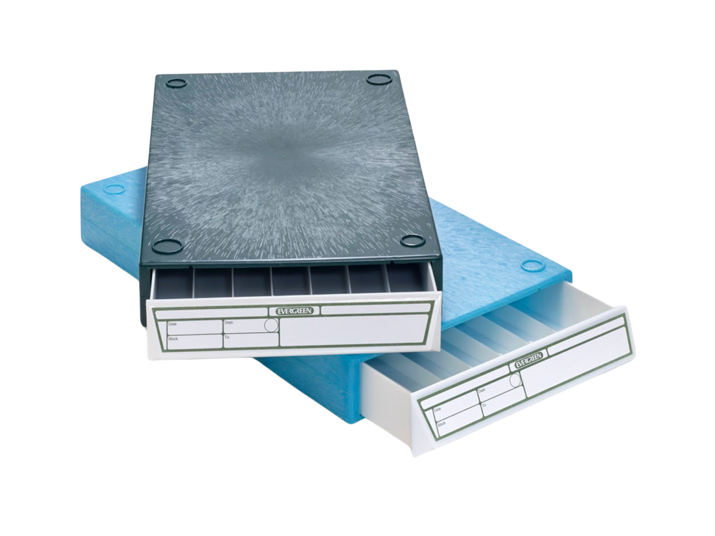 Caplugs® Evergreen 258-4202-B10 — Cassette Drawers with ID Labels, 400 Tissue/Biopsy Cassette Capacity, Non-Steril