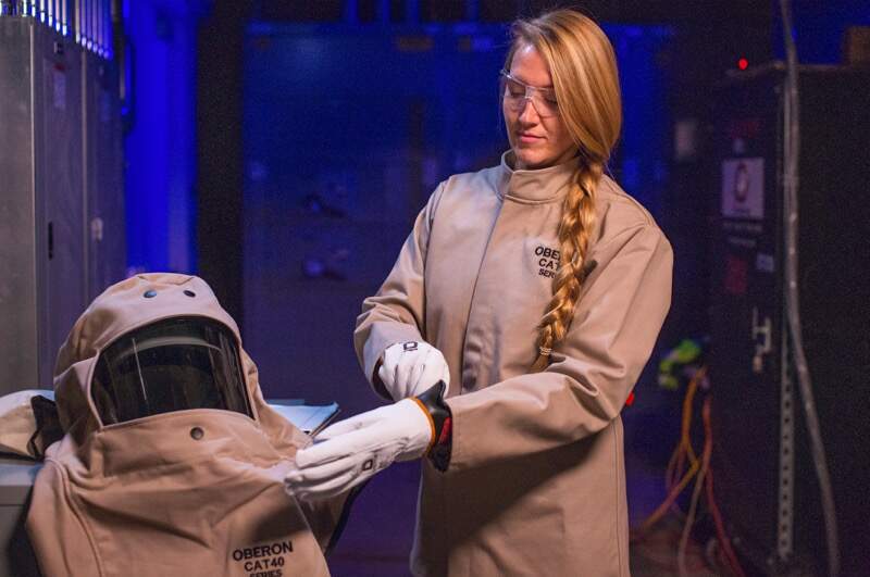 Oberon CAT 40 Cal Arc Flash Hood, Coat, and Bib Suit Set