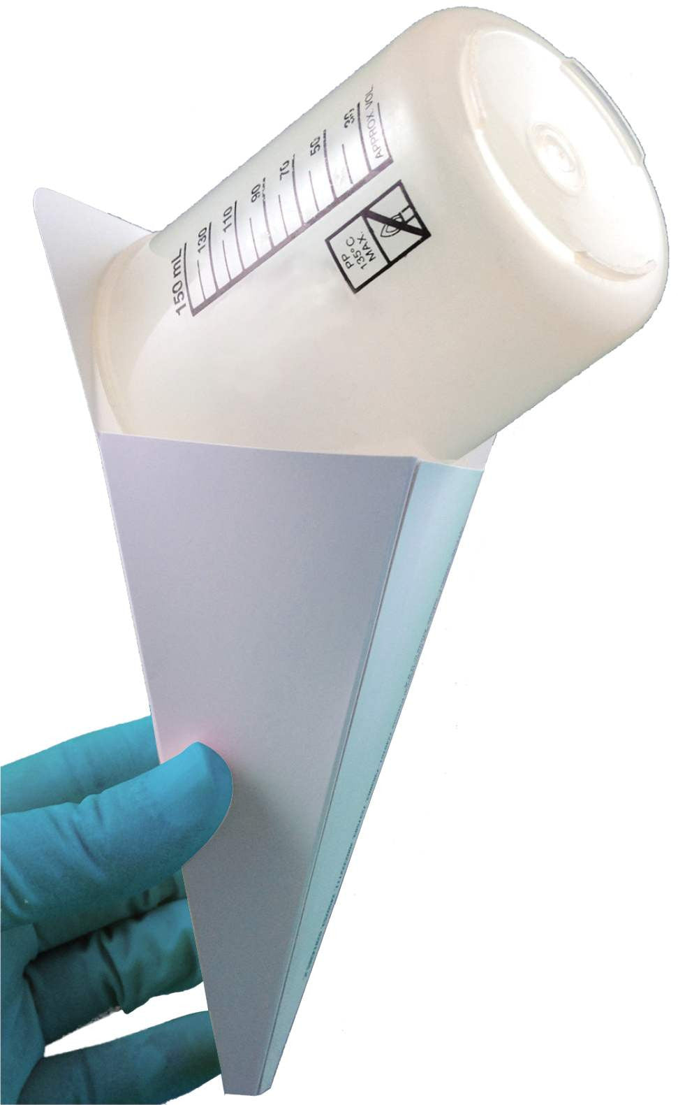 LevGo Eco-smartFunnel Disposable Paper Lab Funnel - 120863 Series | Hands-Free Pouring - Made in USA — view 2