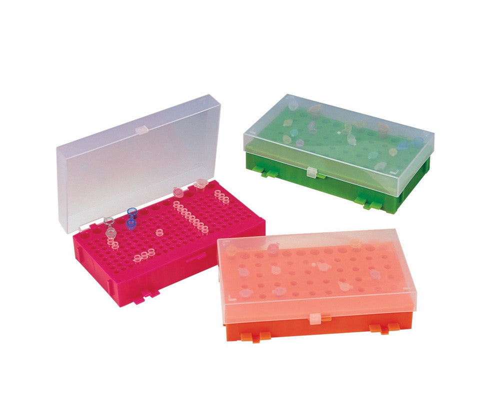 Heathrow Scientific Reversible PCR Tube Rack 0.2-2.0mL - Hinged Lid - Pack of 5 (HS2344A) — view 3