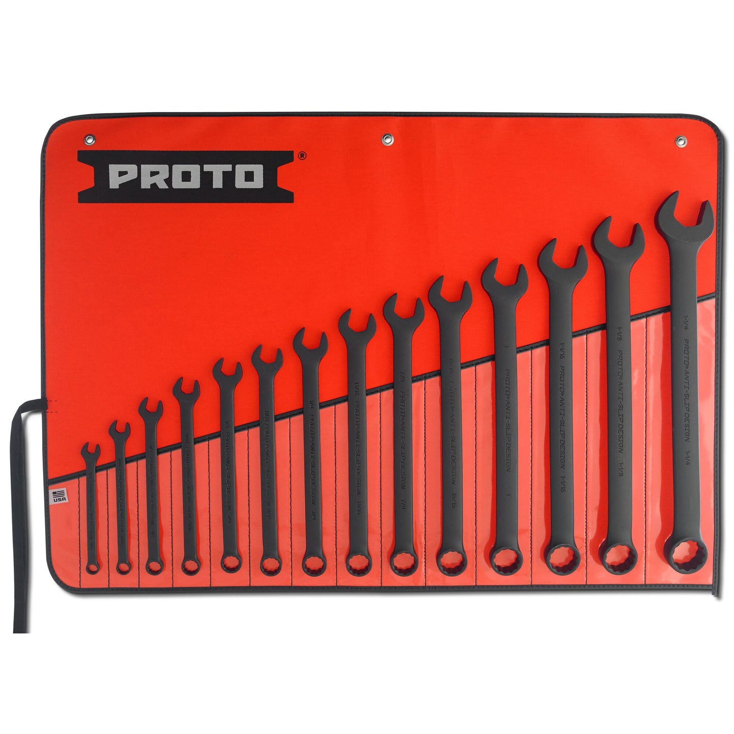 Proto J1200FBASD — 12-Point Black Oxide Combination ASD Wrench Set (14 pc.) J1200FBASD