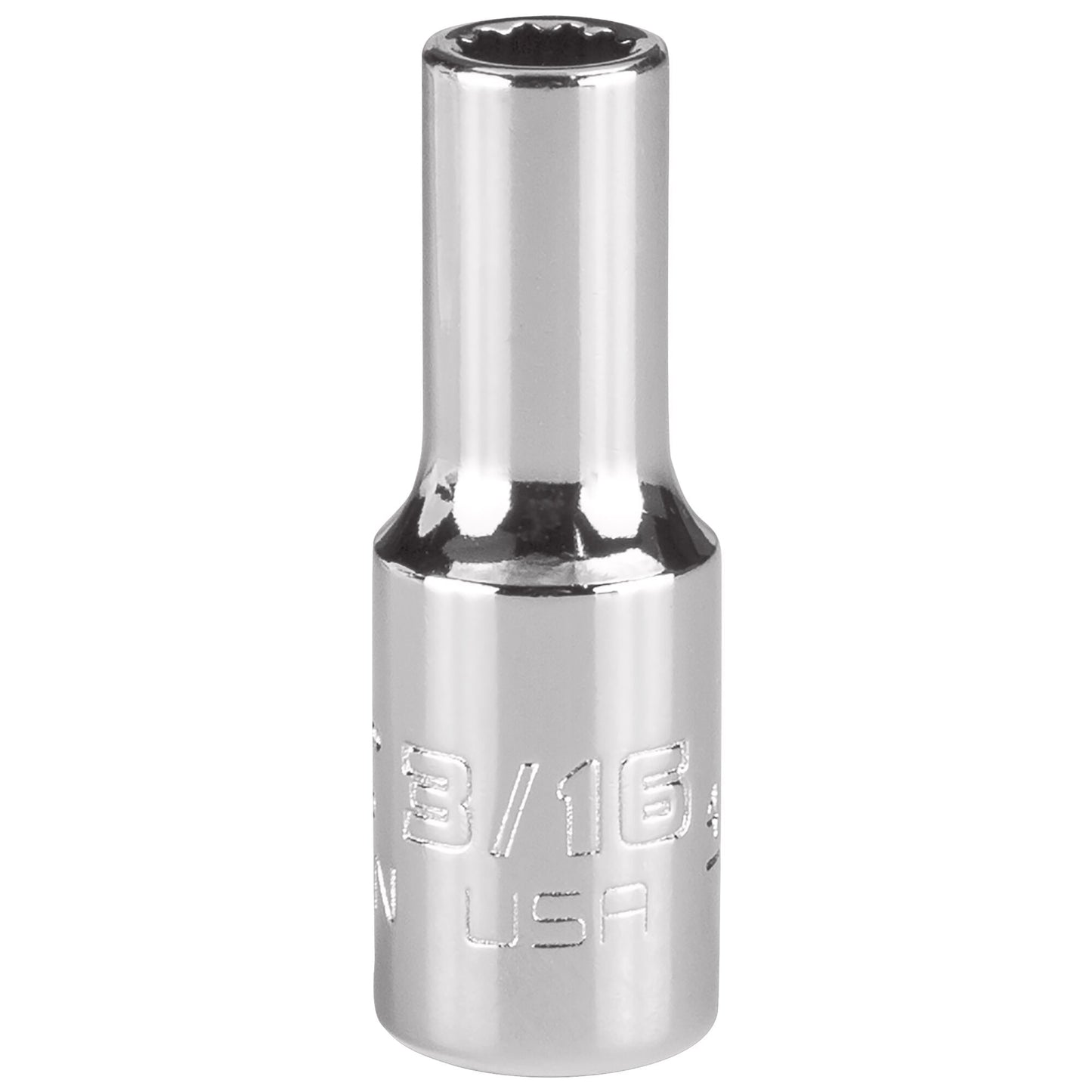 Proto J4706N — 1/4 in. Drive 12-Point 3/16 in. Full Polish Intermediate Socket J4706N