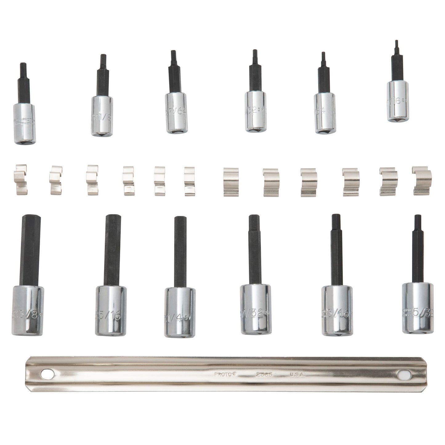 Proto J4770-12 — 1/4 in. & 3/8 in. Drive Hex Bit Set (12 pc.) J4770-12