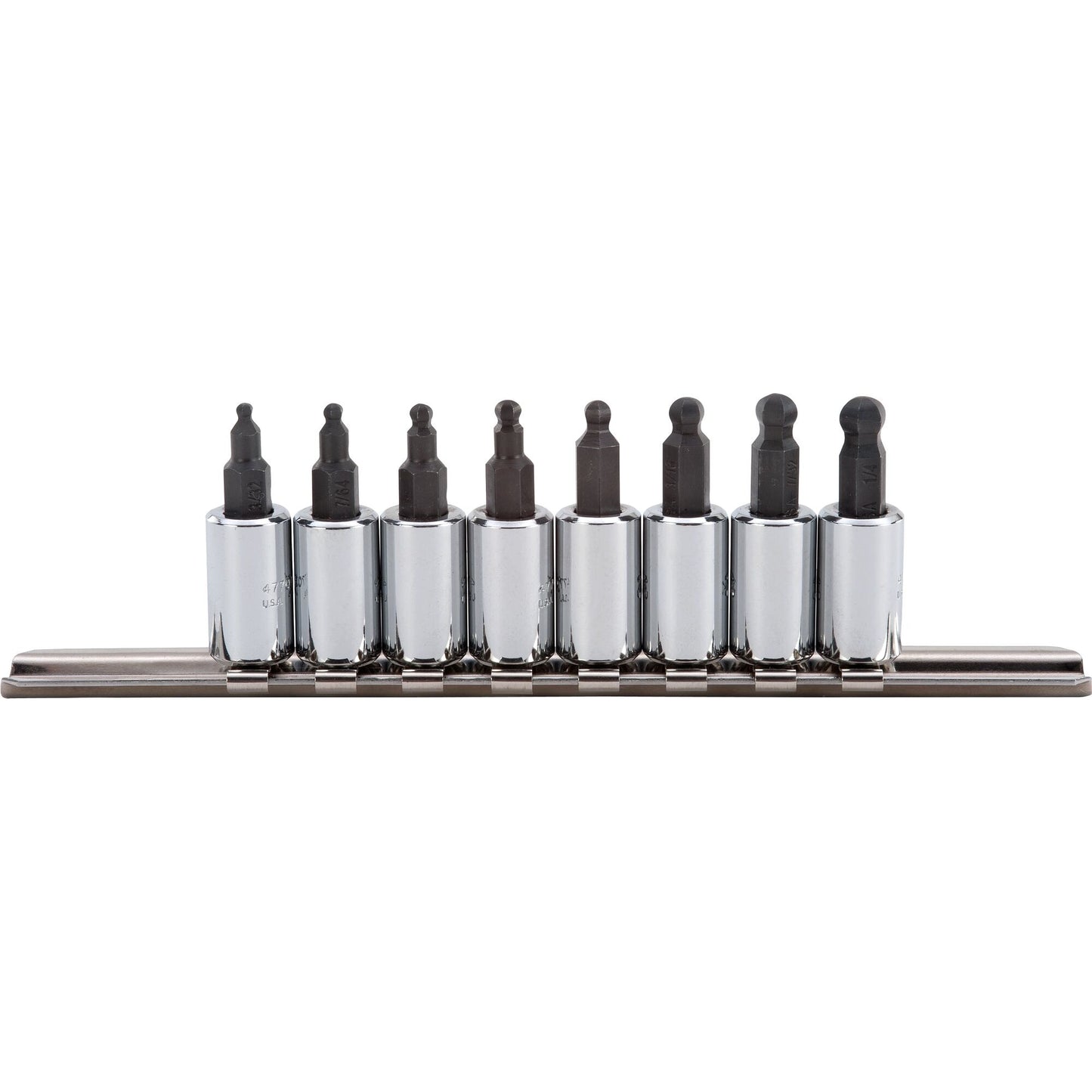 Proto J4770-8B — 1/4 in. Drive Hex Bit Ball End Socket Set (8 pc.) J4770-8B