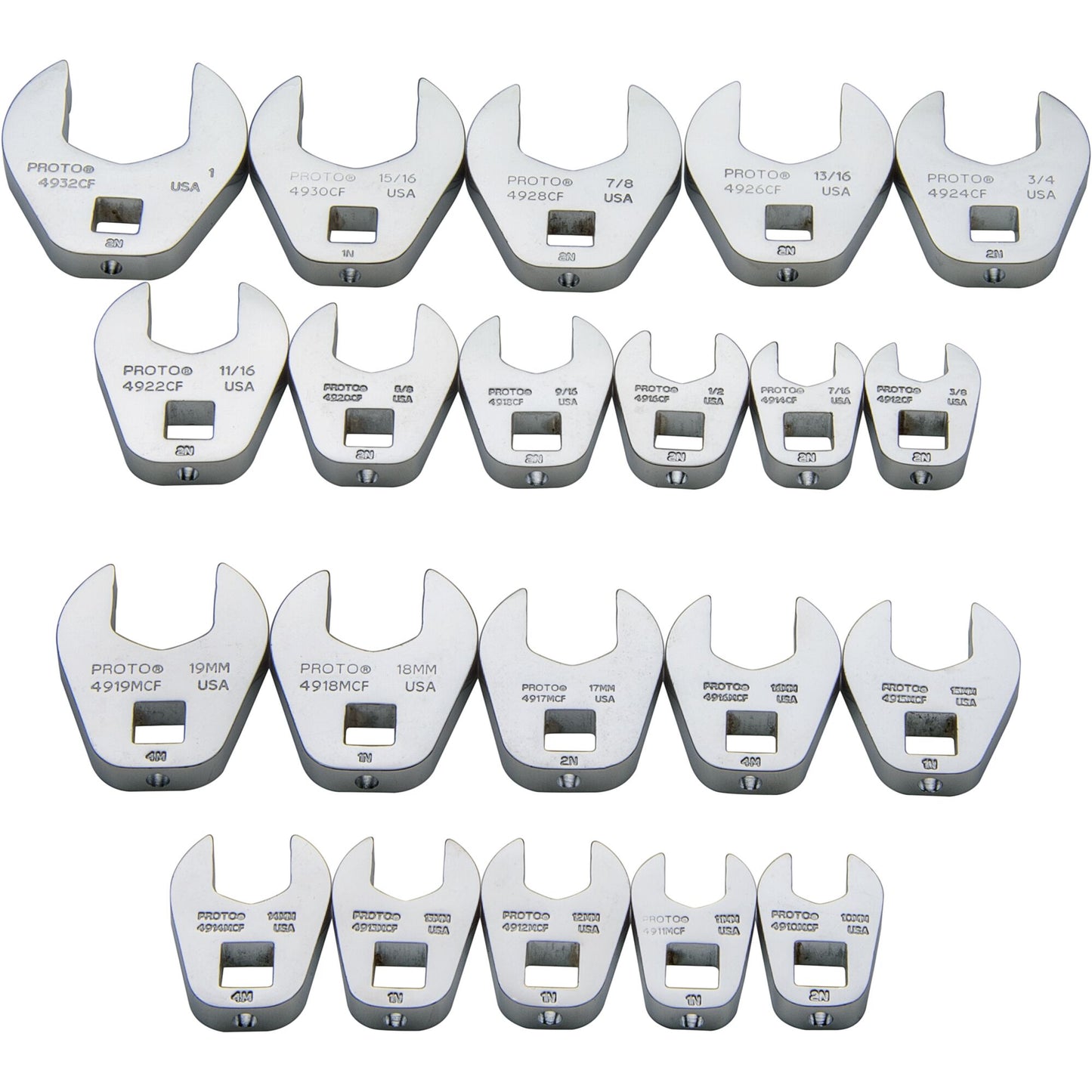 Proto 20-Piece Crowfoot Set J49000