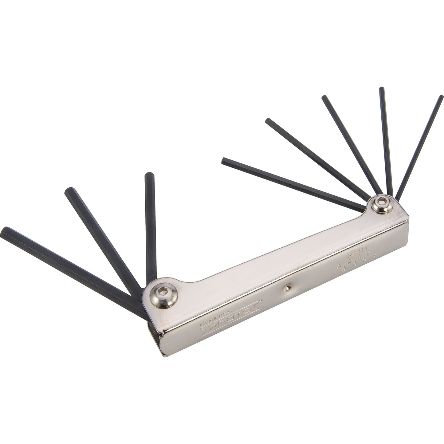 Proto J4991 — 3/32 in.-1/4 in. Long Folding Hex Key Set (8 pc.) J4991
