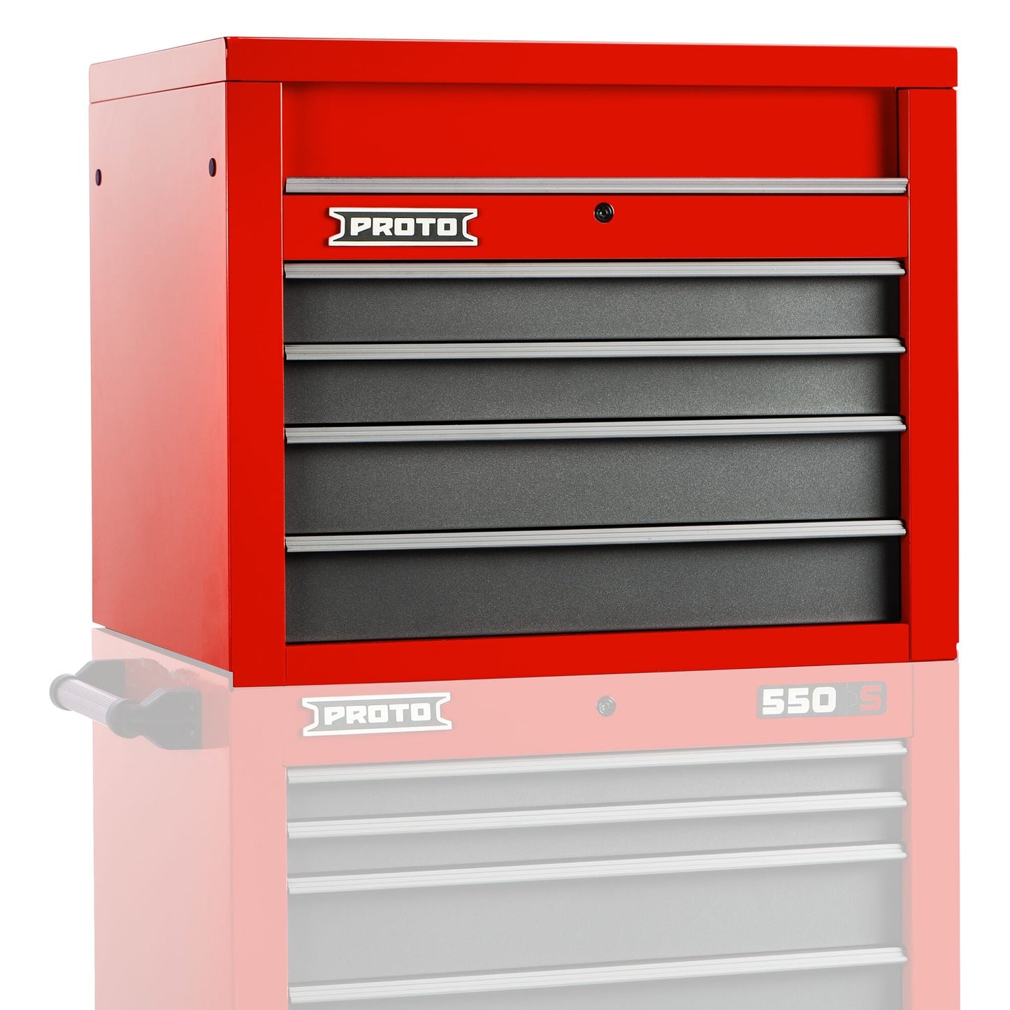 Proto Top Chest 34 in. 4 Drawer Red/Grey J553427-4SG