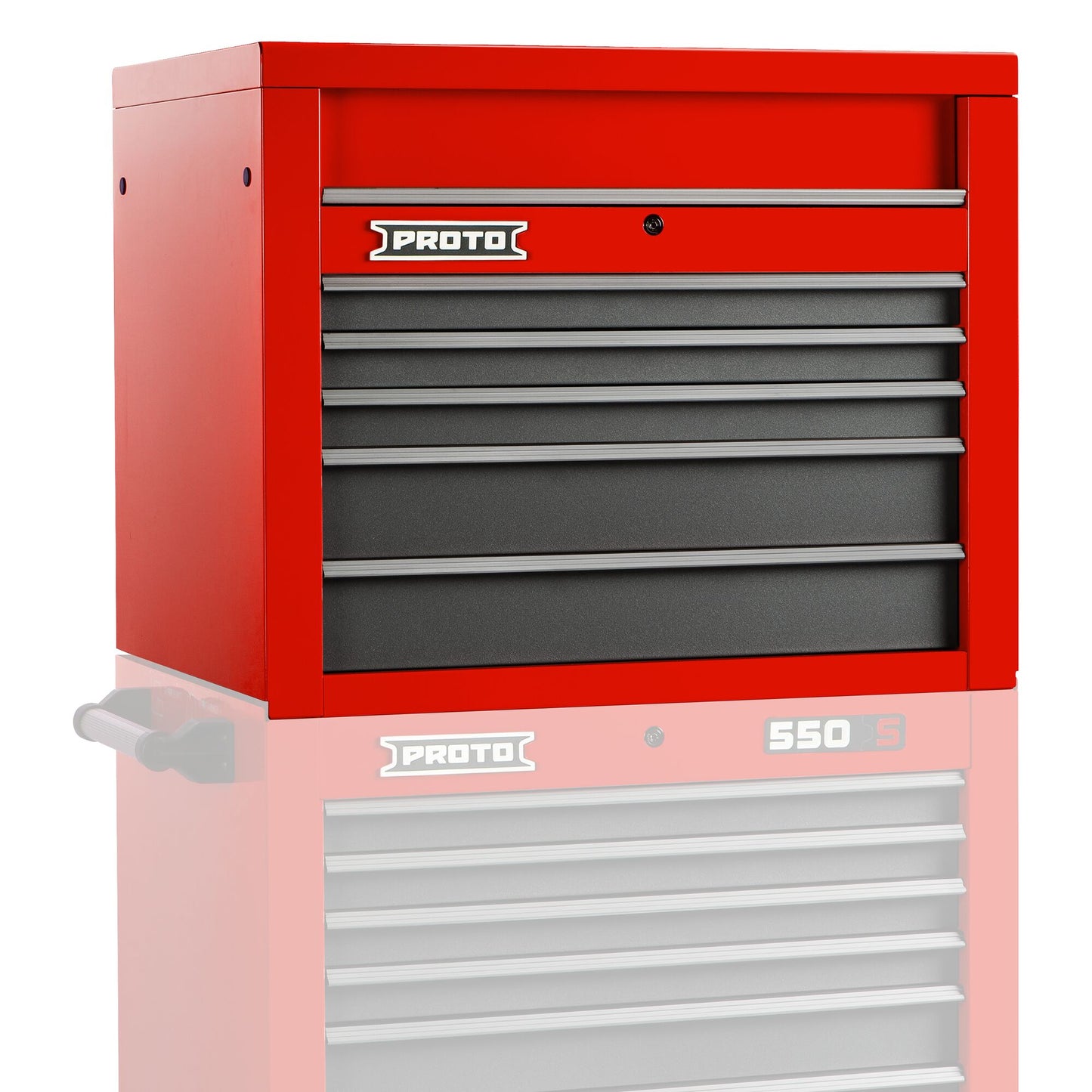 Proto Top Chest 34 in. 5 Drawer Red/Grey J553427-5SG