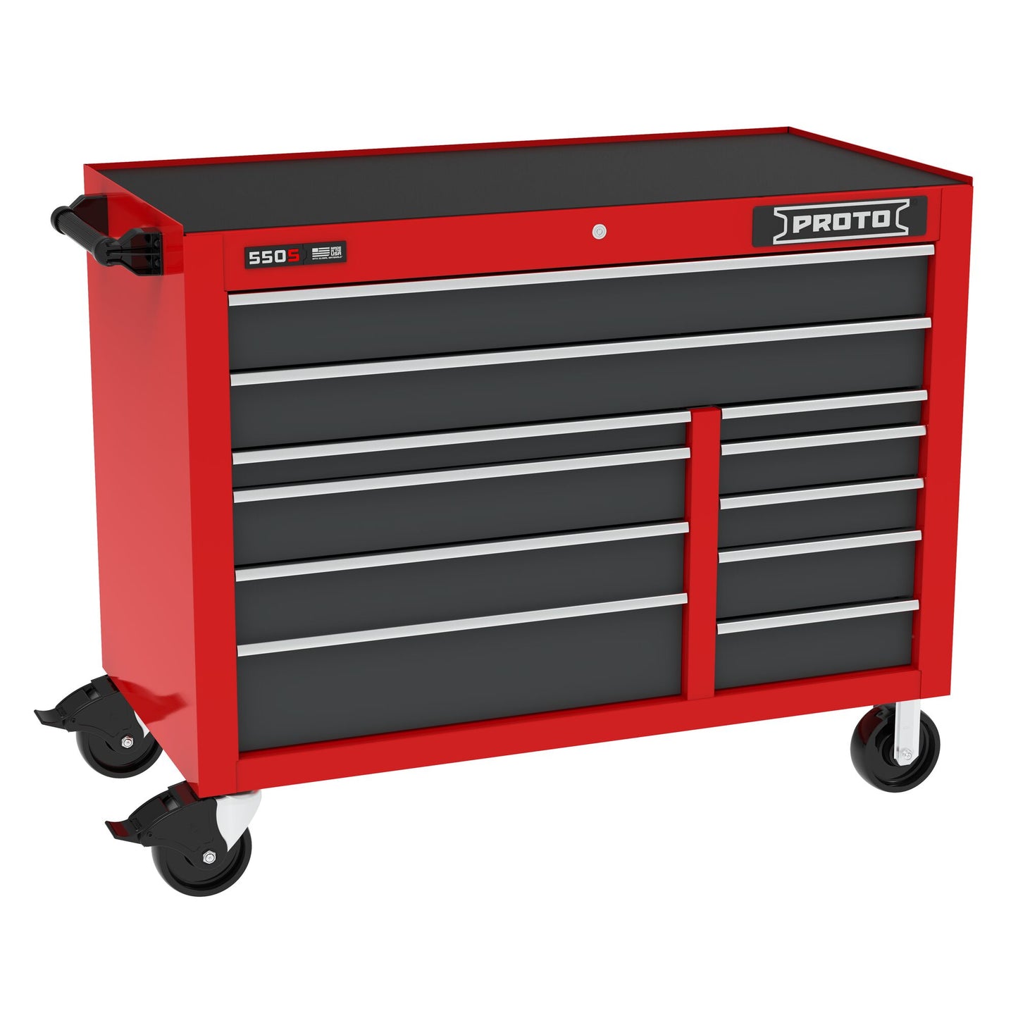Proto 50 in. 11-Drawer 550S Series Workstation With Wheels J555041B-11SG
