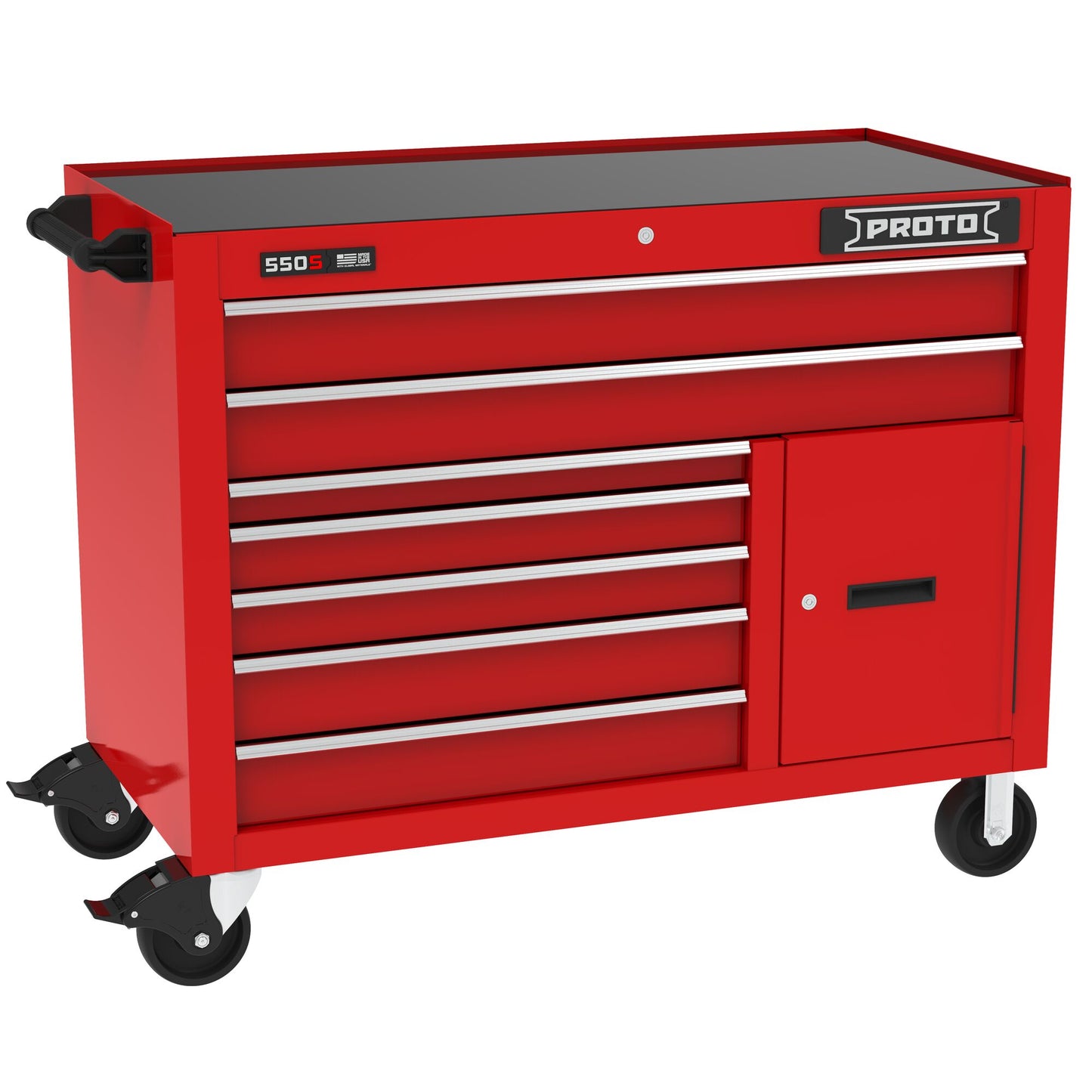 Proto Wrkstation 50 in. 7 Drawer Gl Red J555041B-7RD-1S