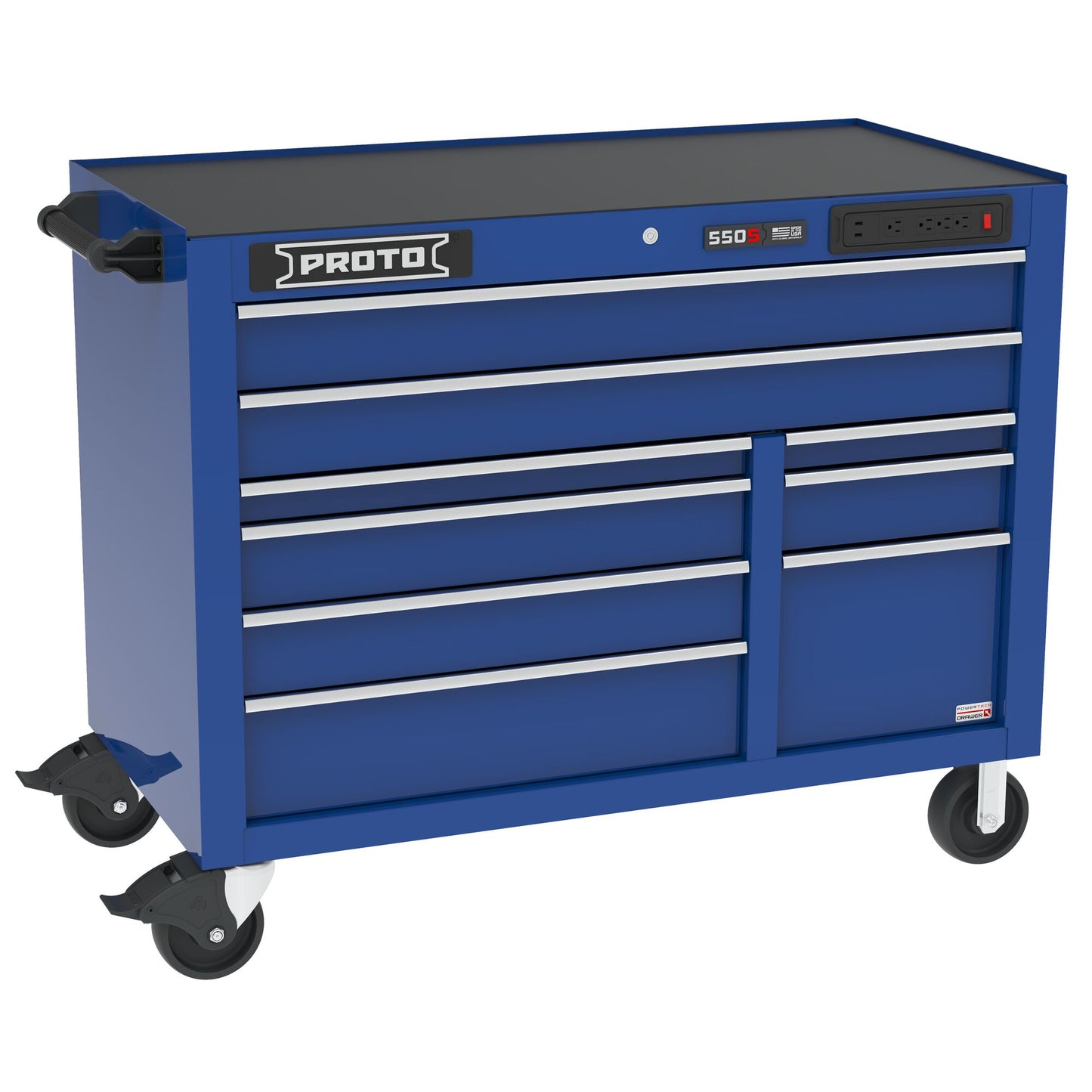 Proto J555041B-9BLPDP — 50 in. 9-Drawer 550E Front Facing Power Workstation J555041B-9BLPDP