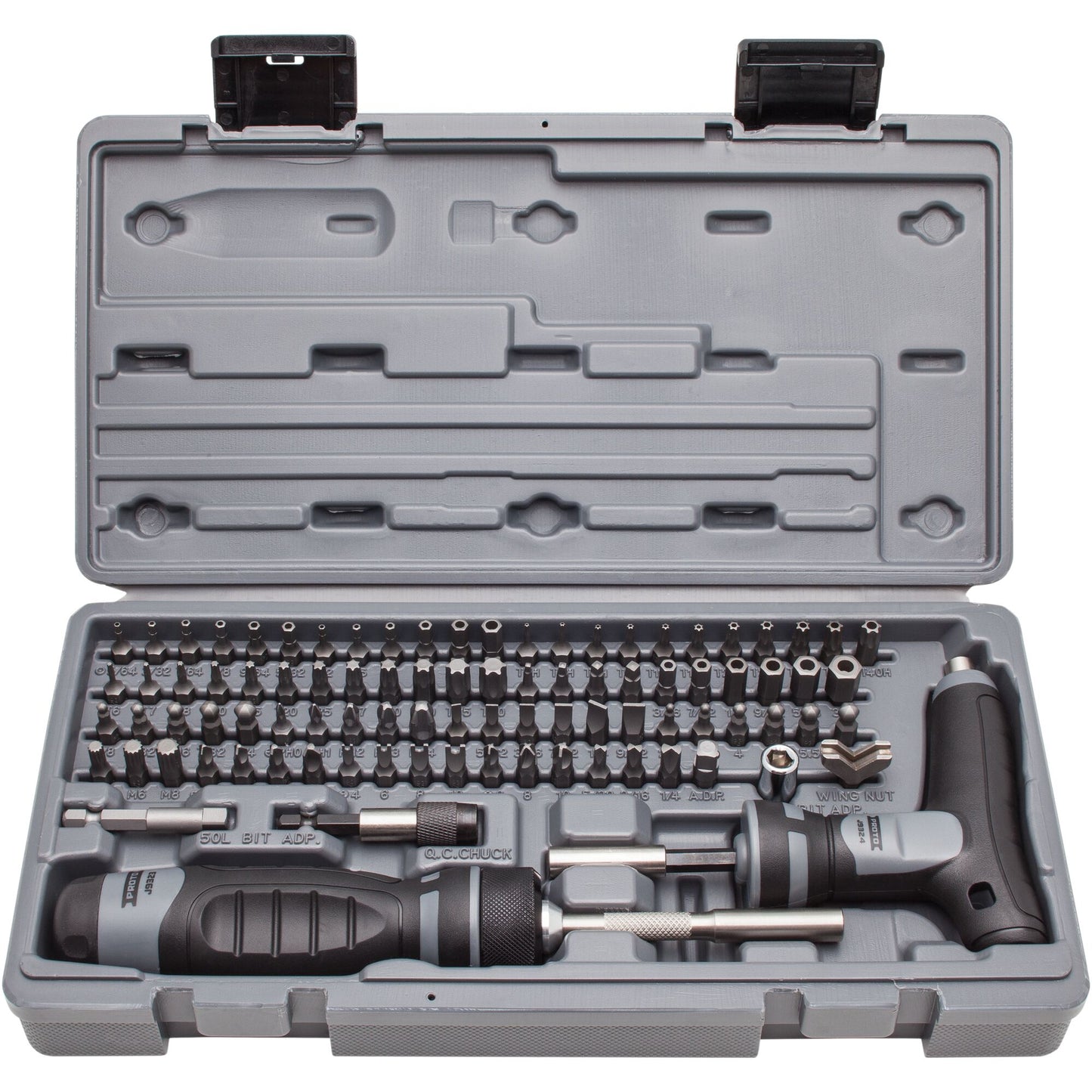 Proto Multibit Set With Ratchet Screwdriver and T-Handle (91 pc.) J61390