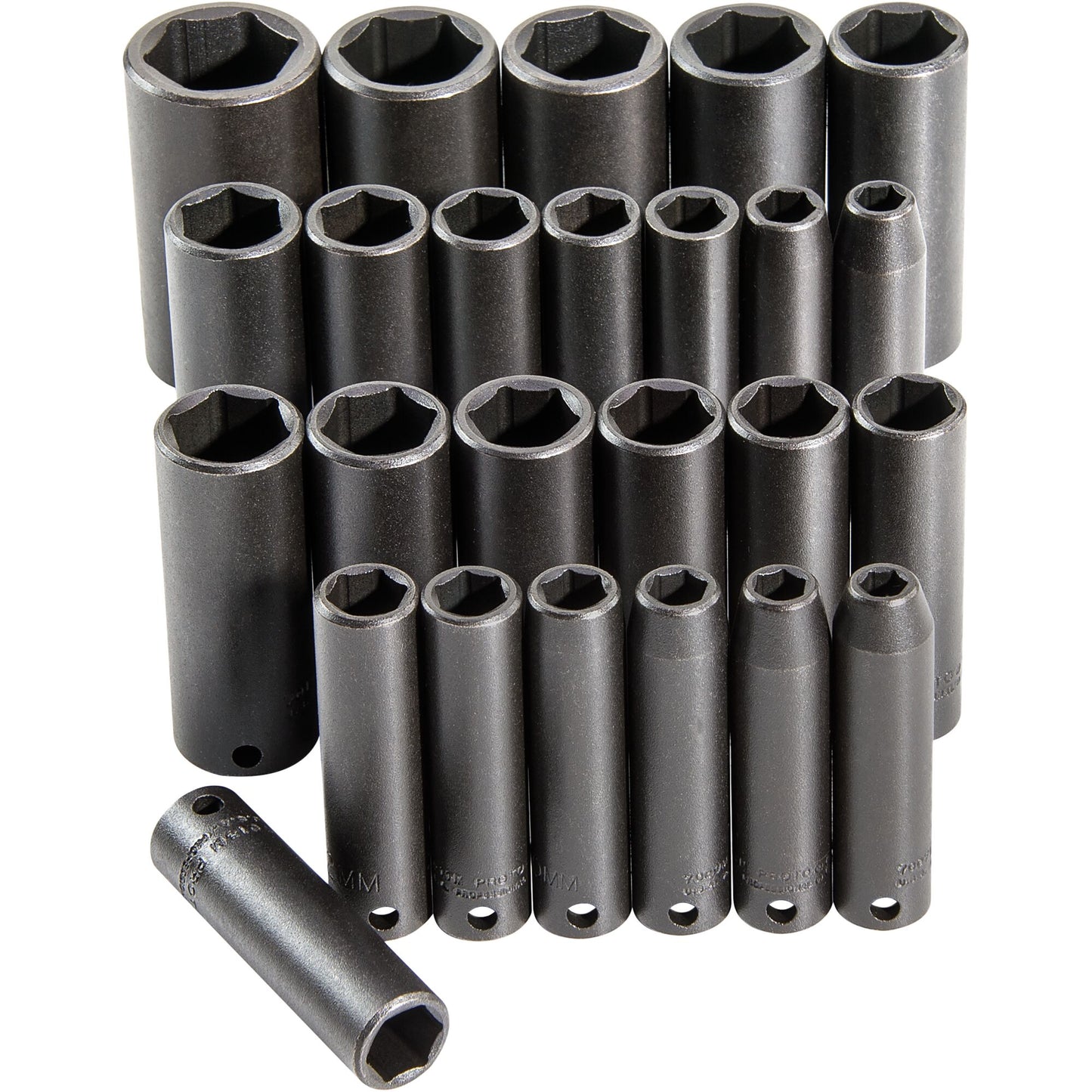 Proto J72118 — 3/8 in. Drive 6-Point Deep Impact Socket Set (25 pc.) J72118