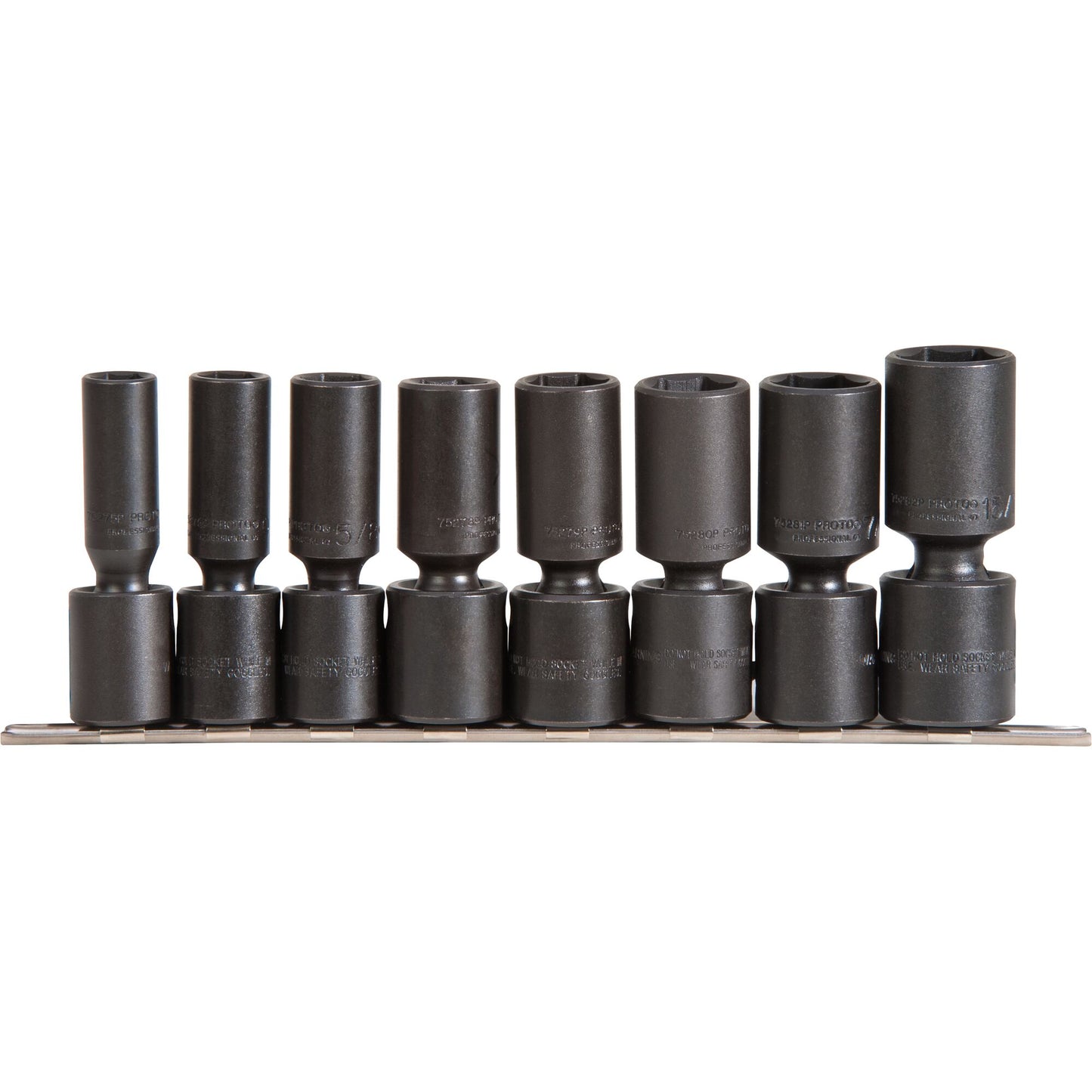 Proto J72145 — 1/2 in. Drive 6-Point Deep Universal Impact Socket Set (8 pc.) J72145