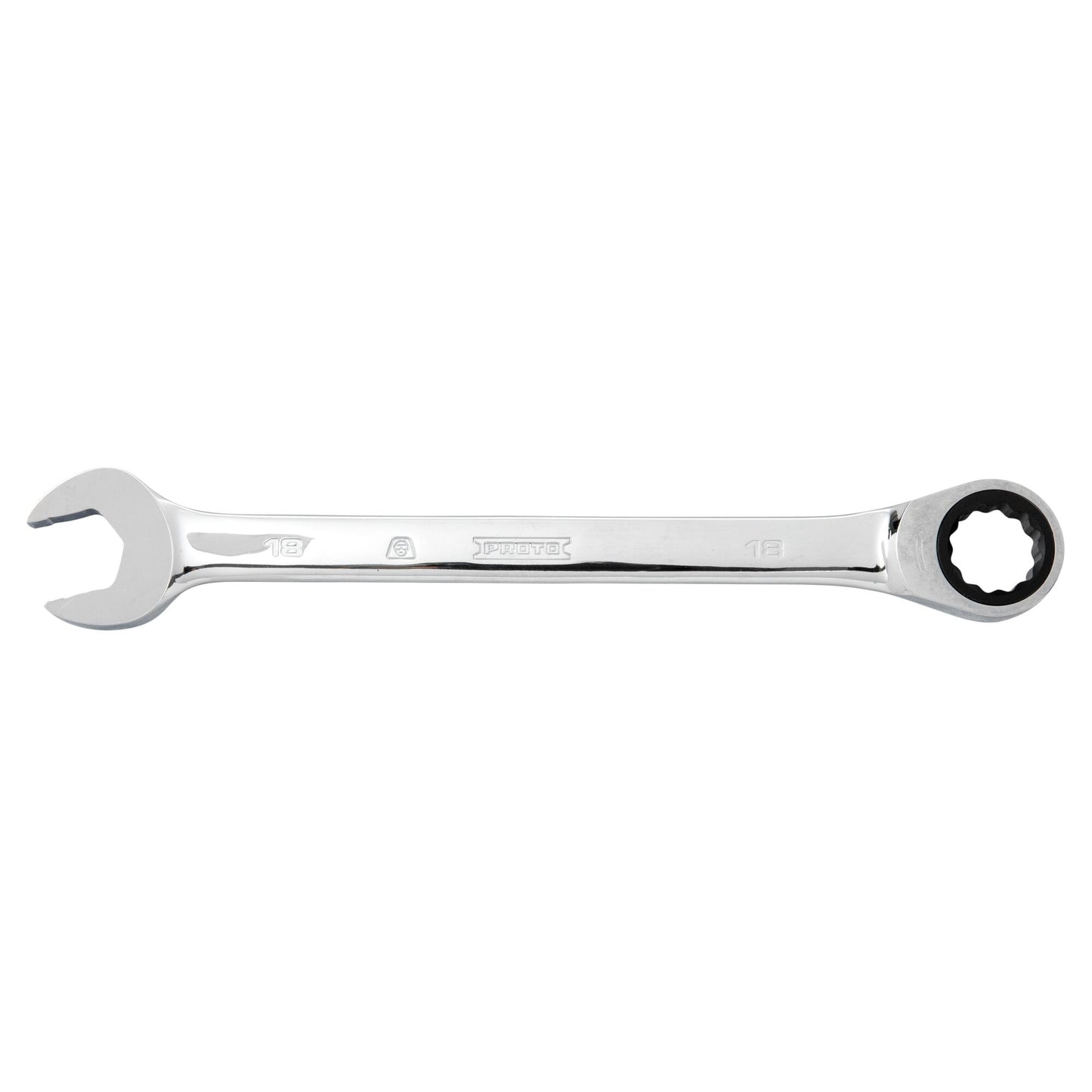Proto Wrench Combination Ratcheting 12Pt Full Polish 18Mm JSCRM18T
