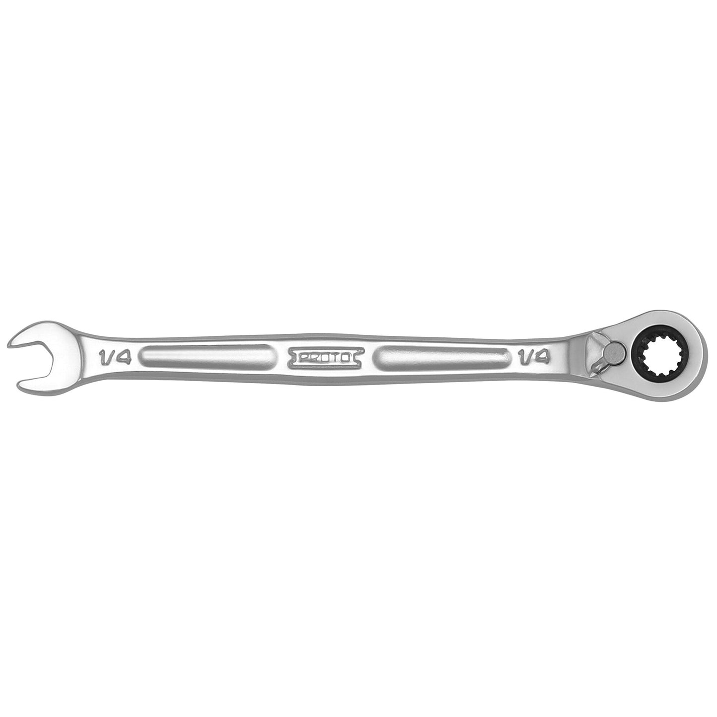 Proto JSCV08B — 1/4 in. Full Polish Reversible Ratcheting Spline Combination Wrench JSCV08B