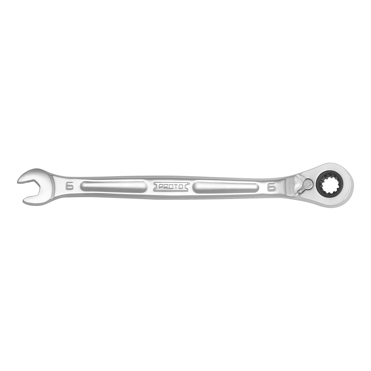 Proto JSCVM06B — 6mm Full Polish Reversible Ratcheting Spline Combination Wrench JSCVM06B