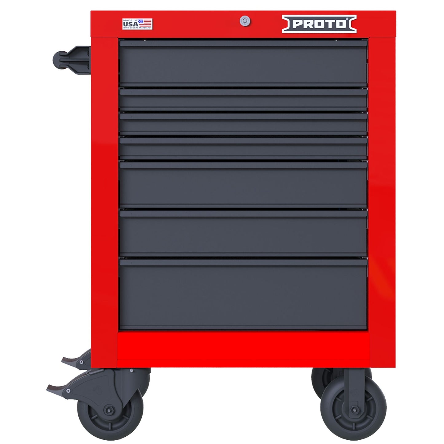 Proto 27 in. 7 Drawer Roller Red Gray JSTV2739RS07RG