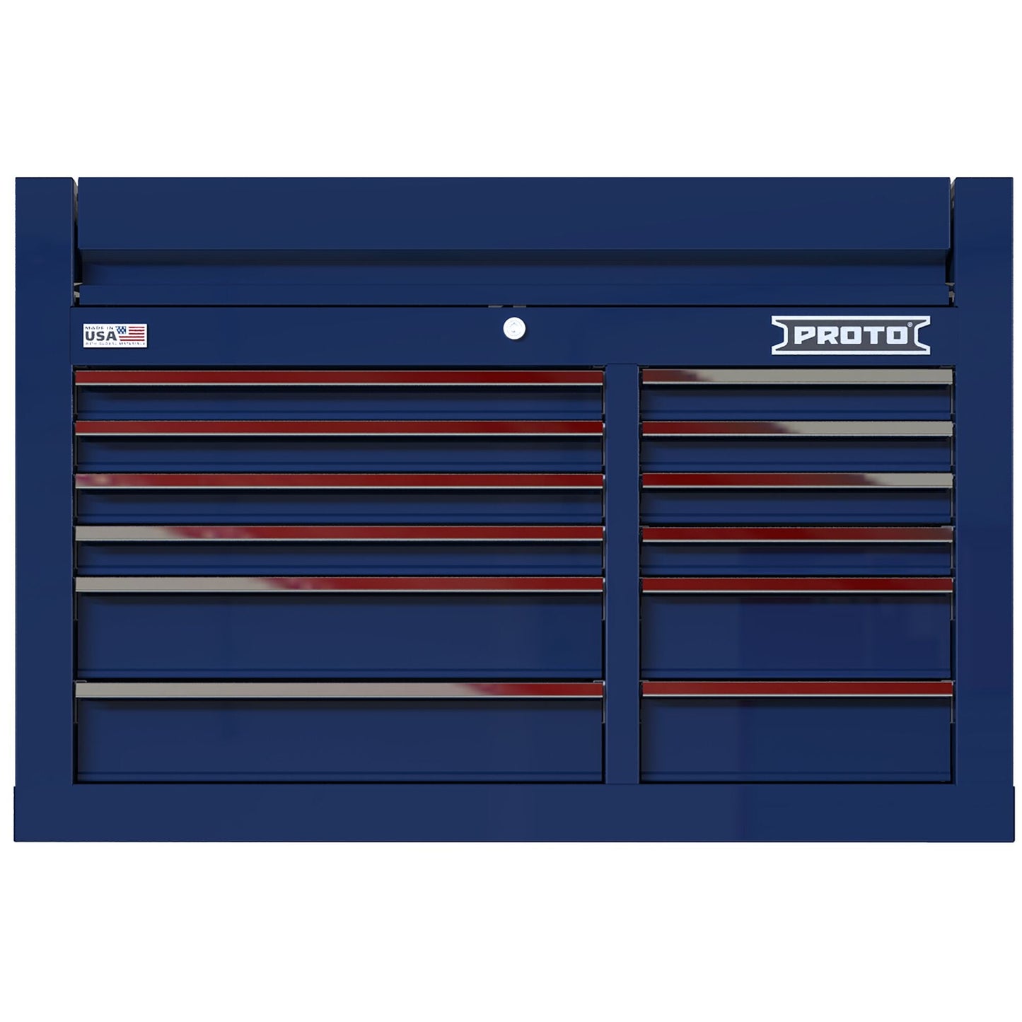Proto 42 in. 12 Drawer Top Chest Blue JSTV4228CD12BL